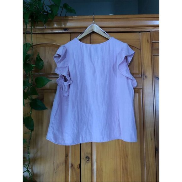 Style & Co Flutter-Sleeve V-Neck Top NWT Size 2X - Picture 8 of 13